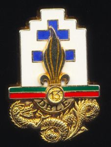 France: Regimental insignia of the 13th Demi-Brigade of Foreign Legion …