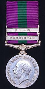 General Service Medal 1918-62. GV first issue with 2 x …