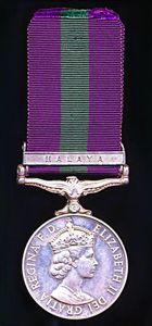 General Service Medal 1918-62. EIIR issue with clasp 'Malaya' (PK007814 …