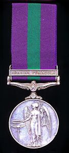 General Service Medal 1918-62. EIIR issue with clasp 'Arabian Peninsula' …