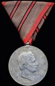 Austria (Imperial): Wound Medal. With riband for 'Two Wounds'