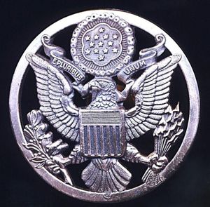 United States Air Force: Enlisted ranks 'Visor-Cap' white metal cap …