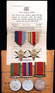 A South African Naval Officers Second World War medal group …