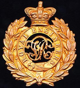 Royal Engineers. Victorian issue. Queen's Crown gilding metal die-pressed cap …