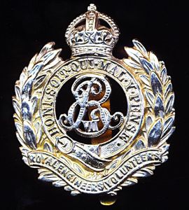 Royal Engineers (Volunteers). EDVII issue King's Crown die-struck white metal …