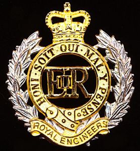 Royal Engineers. An Officers EIIR cap badge with Queens Crown. …