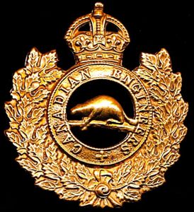 Canada (Dominion): Canadian Engineers (Canadian Expeditionary Force 1914-18). Gilding metal …