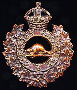 Canada (Dominion): Canadian Engineers (Canadian Expeditionary Force 1914-18). Gilding metal …