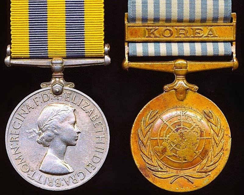 A 'Rare to Regiment' pair of medals for the Korean War: Pte. K. C. Riddell, 1st Battalion Gordon Highlanders — image 2