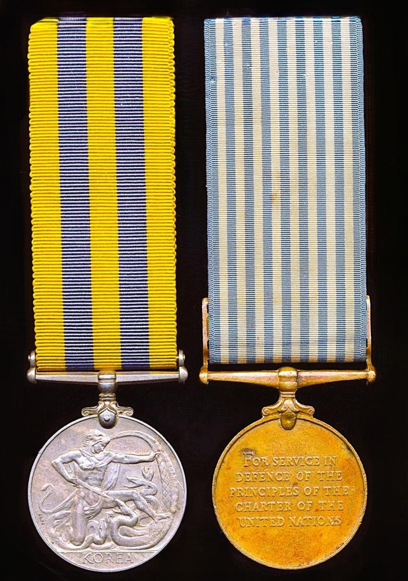 A 'Rare to Regiment' pair of medals for the Korean War: Pte. K. C. Riddell, 1st Battalion Gordon Highlanders — image 3