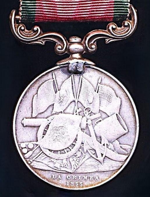Turkey: Crimea Medal 1855. With 'Sardinia' flag reverse — image 2