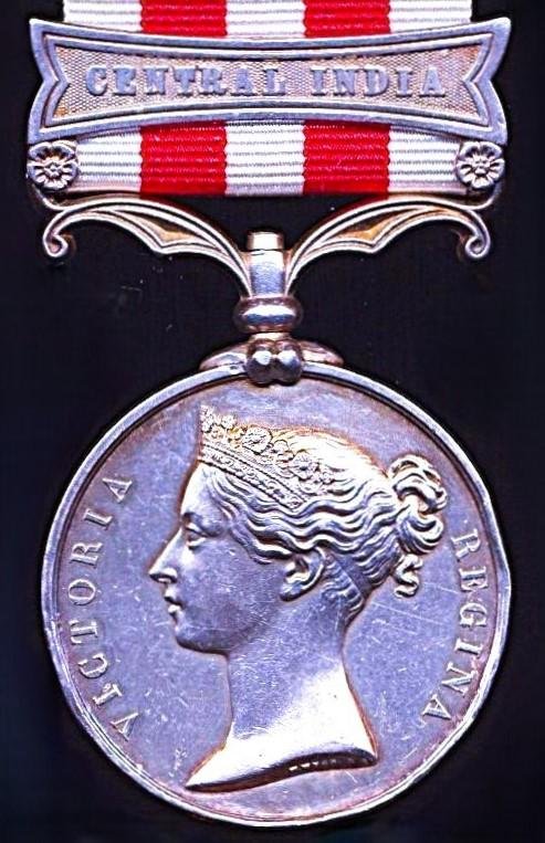 Indian Mutiny Medal 1857-58. With clasp 'Central India (Artr. Price, 3rd Bombay Eurpn. Regt.) — image 2