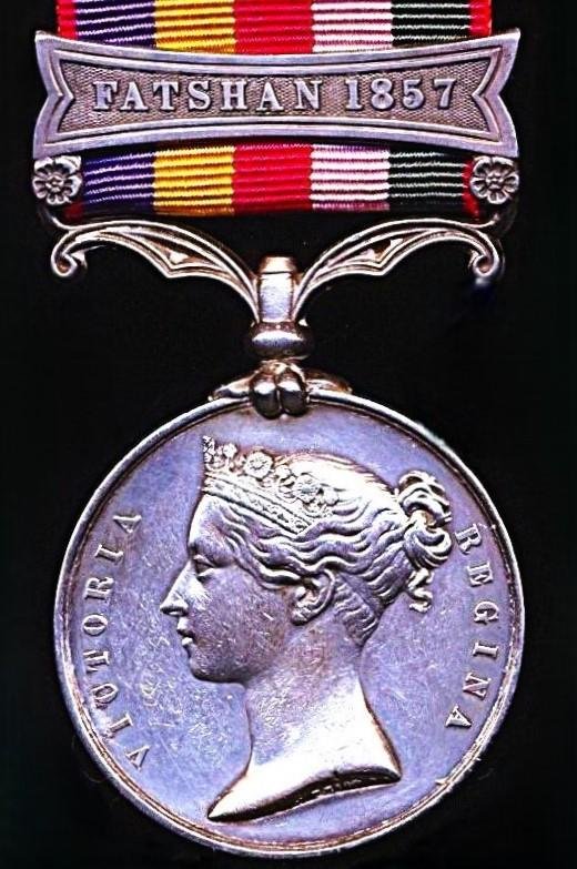 China Medal 1857-60. With clasp 'Fatshan 1857' — image 2