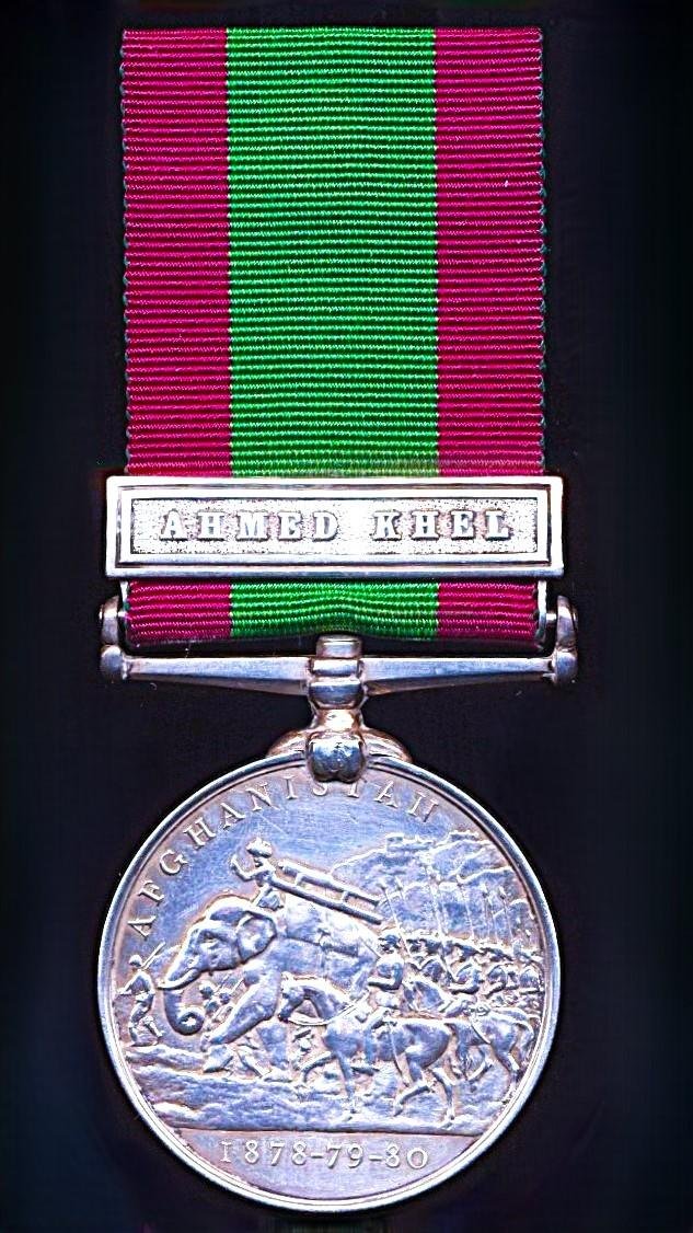 Afghanistan Medal 1878-80. With clasp 'Ahmed Khel' (3667. Driv: W. Cullen. A/B. R.H.A.) — image 2