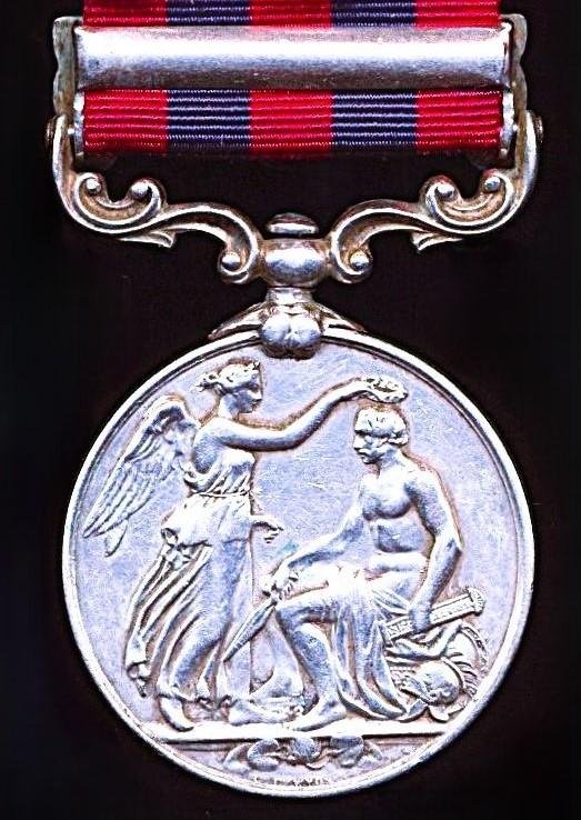 India General Service Medal 1854-1895. Silver issue with clasp 'Burma 1887-89' (137 Sepoy Nain Singh, Ruby Mines Mil Police Bn) — image 4