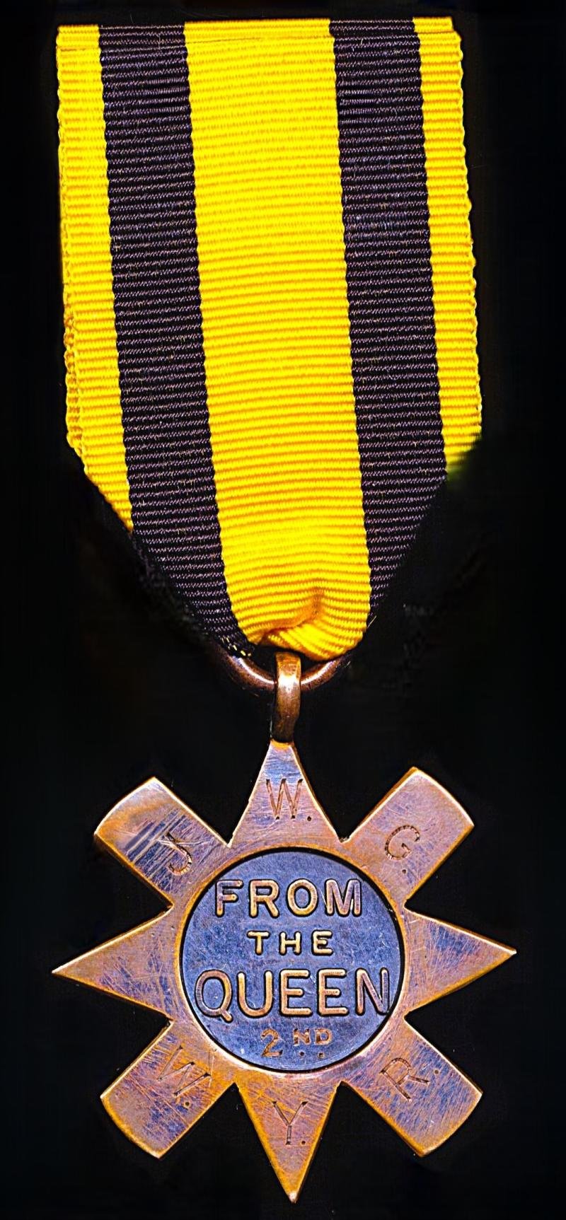 Ashanti Star 1896. Reverse engraved (J. W. G. 2nd W.Y.R.) — image 2