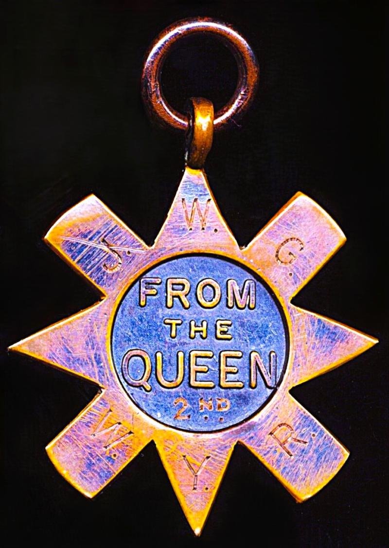 Ashanti Star 1896. Reverse engraved (J. W. G. 2nd W.Y.R.) — image 4