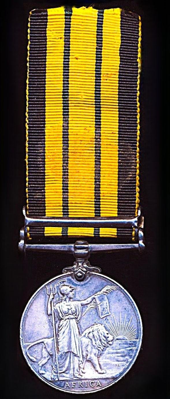 Africa General Service Medal 1902-56. EDVII silver issue with clasp 'N. Nigeria 1902' (629 Pte. Ali Kano. 2nd. N. Nigeria Regt.) — image 3