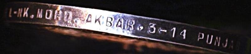 India General Service Medal 1908-35. GV 2nd issue with clasp 'Mohmand 1933' (7468 L-Nk. Mohd. Akbar, 3-14 Punjab R.) — image 5