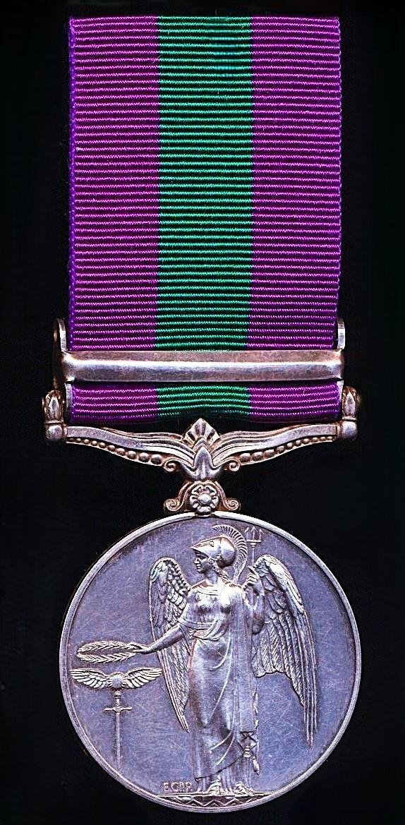 General Service Medal 1918-62. GVI second issue with clasp 'Palestine 1945-48 (Miss E. S. Lucken.) — image 3