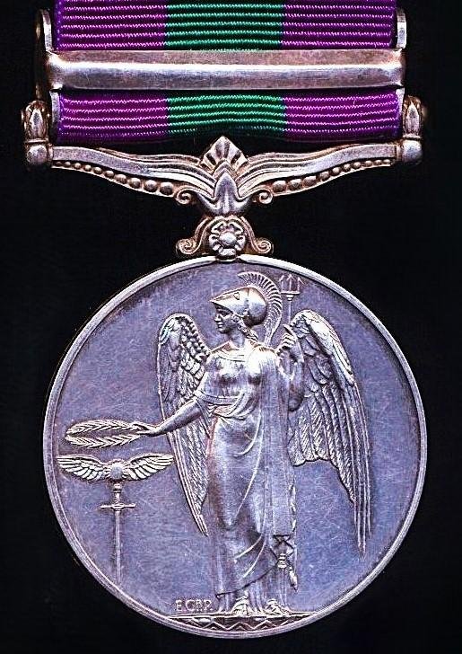 General Service Medal 1918-62. GVI second issue with clasp 'Palestine 1945-48 (Miss E. S. Lucken.) — image 4