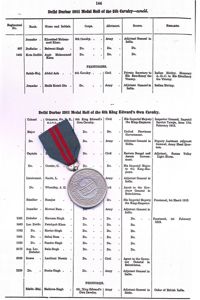 Delhi Durbar Medal 1911. Silver issue. Regimentally impressed (1762)