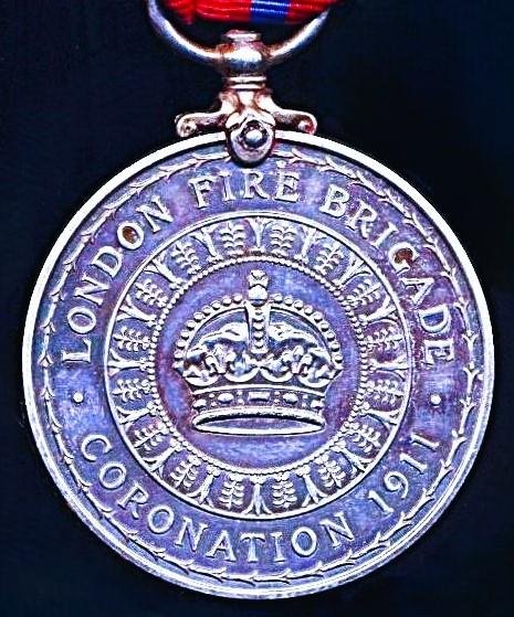 Coronation Medal 1911. London Fire Brigade reverse (Fireman F. J. Huebner.) — image 2