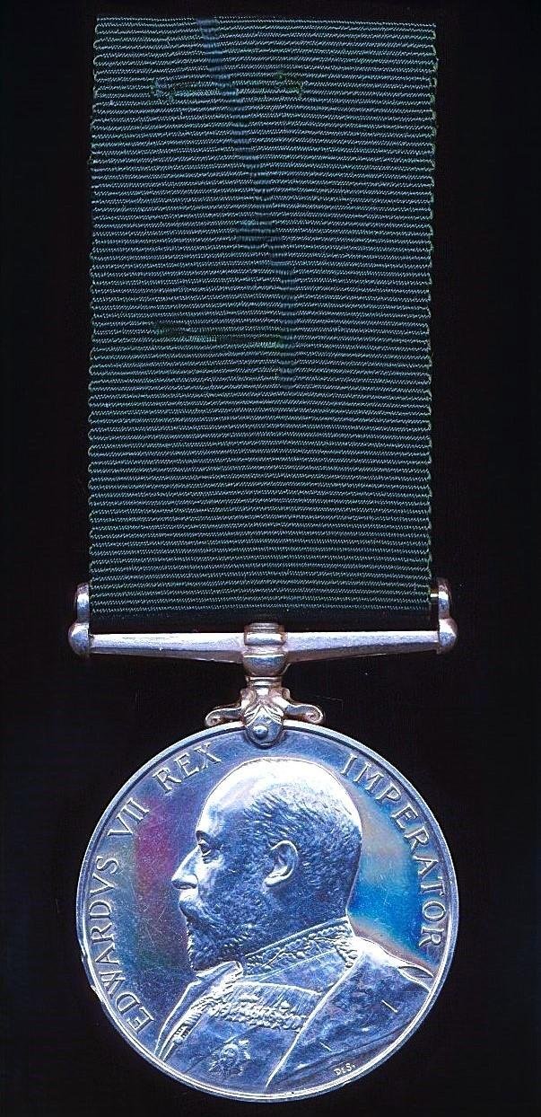 Volunteer Long Service Medal. EDVII issue (772 Band Sjt: J. N. Taylor. 6/V.B. Gordon Hdrs) — image 2