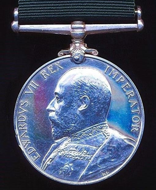 Volunteer Long Service Medal. EDVII issue (772 Band Sjt: J. N. Taylor. 6/V.B. Gordon Hdrs) — image 3