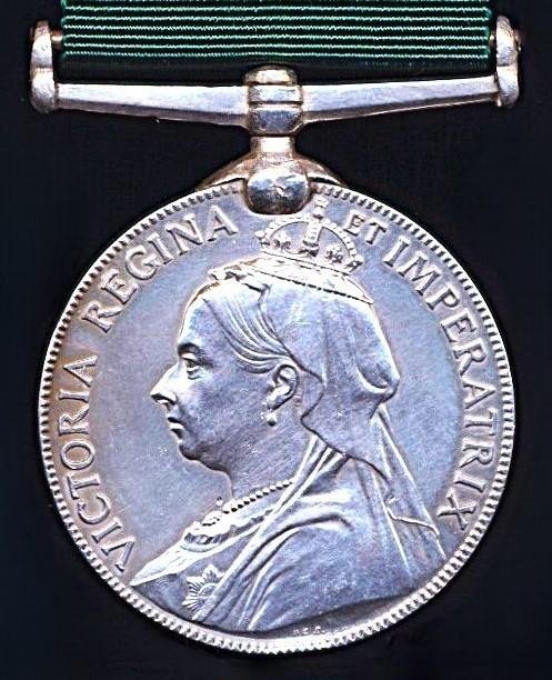 Volunteer Long Service Medal (India and Colonies). Victorian issue (Sergt. T.A. Kingsley Madras Vol. Gds.) — image 2