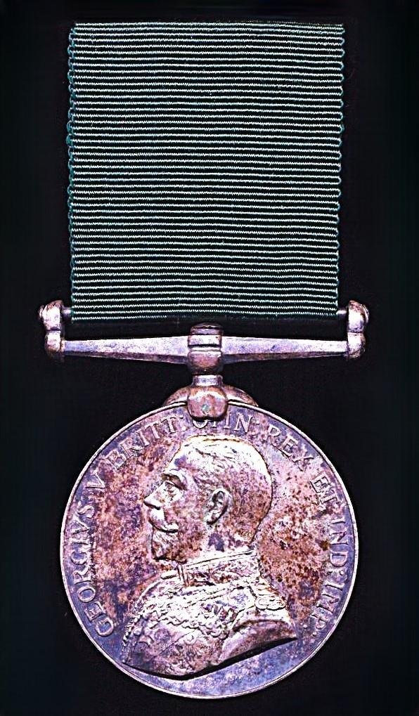 Volunteer Long Service Medal (India & The Colonies). GV issue (Pte. C. E. Radcliffe, 1 Bn. E.I. Ry. R. (A.F.I.) — image 3