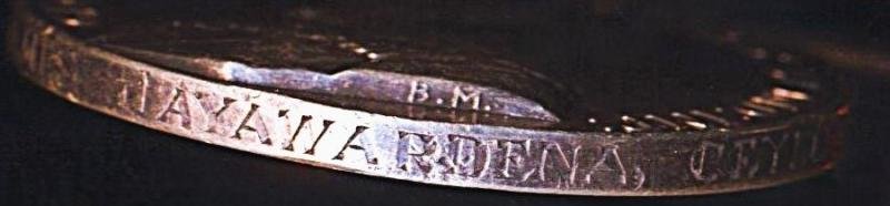 Colonial Auxiliary Forces Long Service medal. GV first issue, with swivel suspender (No. C.Q.M.Sjt. James Jayawardena, Ceylon L.I.) — image 5