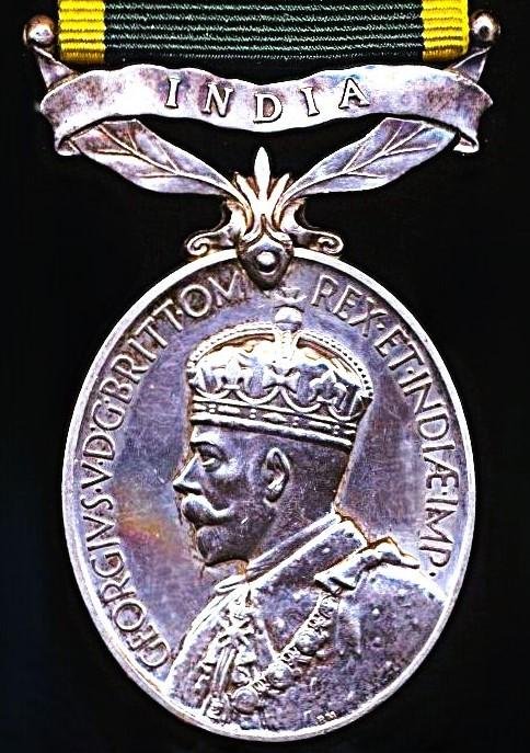 Efficiency Medal. GV issue with clasp 'India' (Pte. R. Benjamin, Sind. R. A.F.I.) — image 2