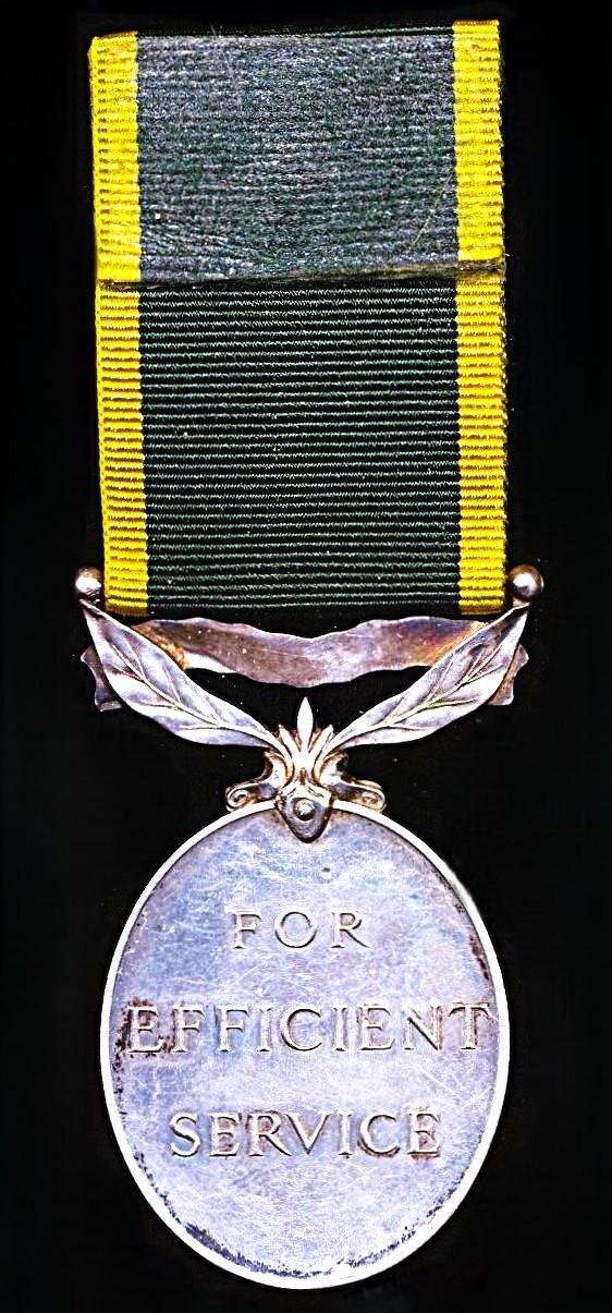Efficiency Medal. GV issue with clasp 'India' (Pte. R. Benjamin, Sind. R. A.F.I.) — image 3