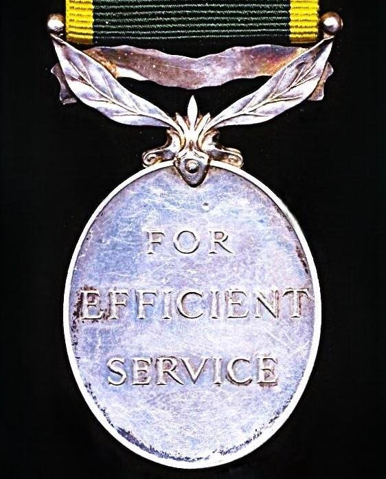 Efficiency Medal. GV issue with clasp 'India' (Pte. R. Benjamin, Sind. R. A.F.I.) — image 4
