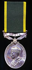Efficiency Medal. GV issue with clasp 'India' (Pte. R. Benjamin, …