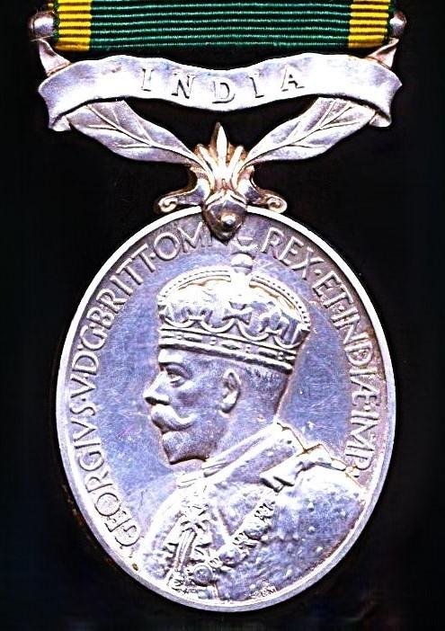 Efficiency Medal. GV issue with bar 'India' (Pte. D. C. O. Jansen, B. N. Ry. Bn., A.F.I.) — image 3