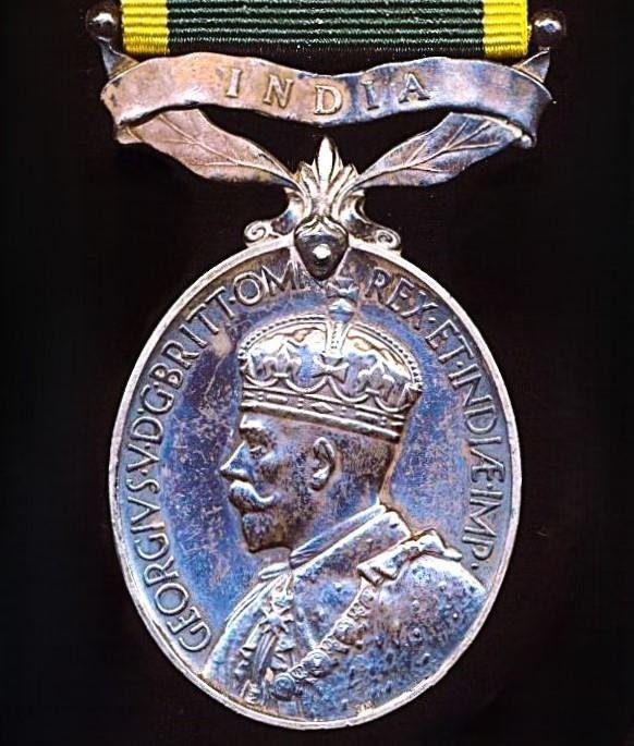 Efficiency Medal. GV issue with clasp 'India' (Pte. B. M. C. Briggs, 1. E. I. Ry. R., A.F.I.) — image 2