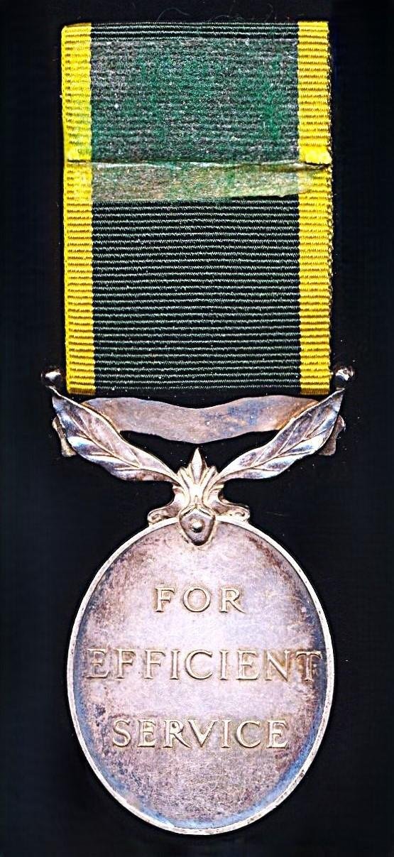 Efficiency Medal. GV issue with clasp 'India' (Pte. B. M. C. Briggs, 1. E. I. Ry. R., A.F.I.) — image 3