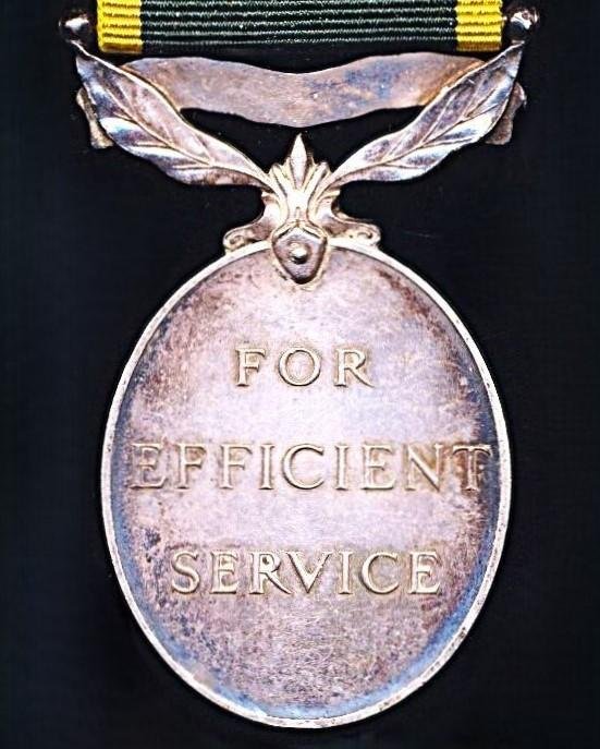 Efficiency Medal. GV issue with clasp 'India' (Pte. B. M. C. Briggs, 1. E. I. Ry. R., A.F.I.) — image 4