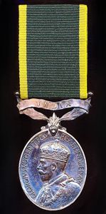 Efficiency Medal. GV issue with clasp 'India' (Pte. B. M. …
