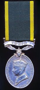 Efficiency Medal. GVI first issue with clasp 'India' (Pte. J. …