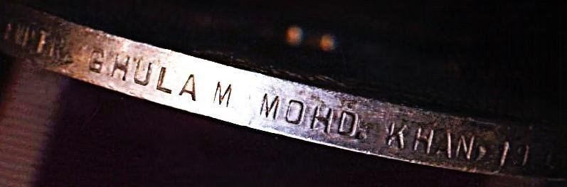 India Long Service and Good Conduct Medal. GV second type with 'Indiae Imp' obverse legend (37 Tmtr. Ghulam Mohd. Khan, 19 Lrs. — image 5