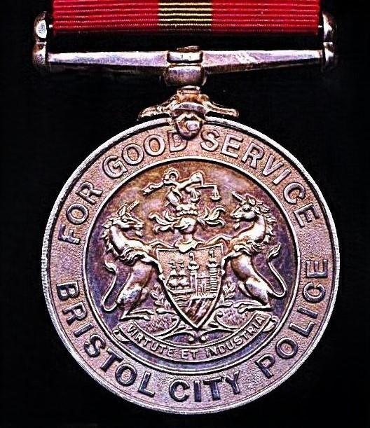 Bristol City Police. Good Service Medal. Officially engraved (Con. J. Wigmore.) — image 3
