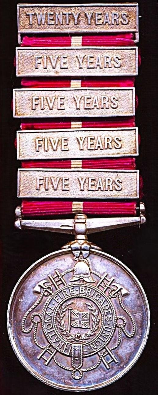 A very long serving 'Captain's' early Fire Brigade medal pair: Captain Joseph Read, Bingley Fire Brigade — image 3