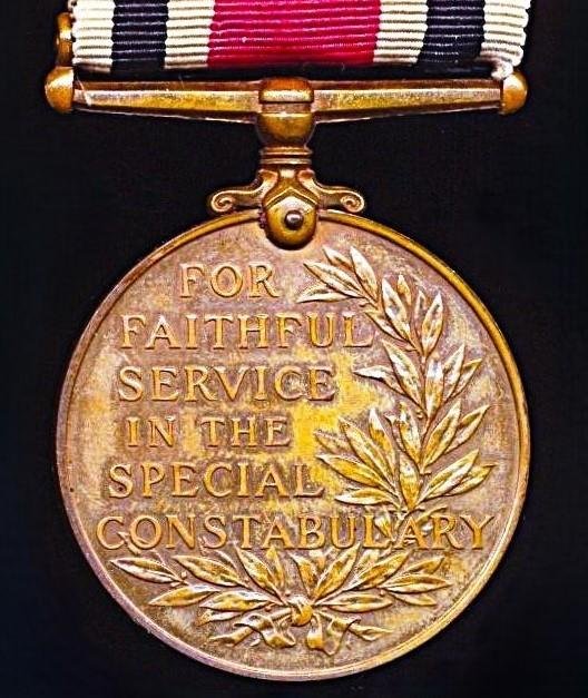 Special Constabulary Long Service Medal. GV 'Coinage Head' issue (Albert E. Rayner) — image 4