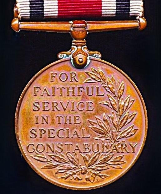 Special Constabulary Long Service Medal. GV 'Coinage Head' issue (Thomas Harvey.) — image 2