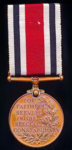 Special Constabulary Long Service Medal. GV 'Coinage Head' issue (Thomas …