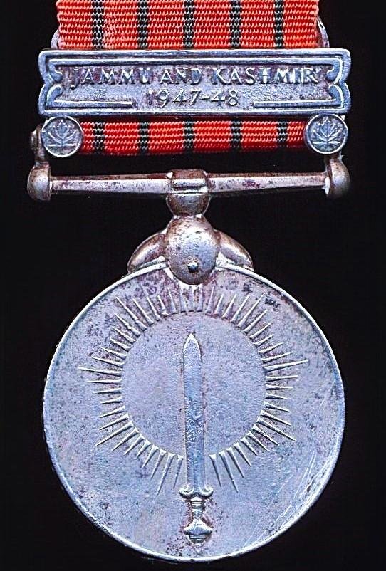 India: General Service Medal 1947. With clasp 'Jammu & Kashmir 1947-1948' (Mtn; 6576769 Sep. Kesar Singh, A.S.C. (M.T.) — image 2