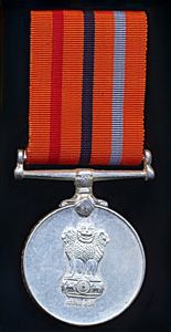 India: Raksha Medal 1965 (2739686 Nk Sitaram Salvi Maratha L.I.)